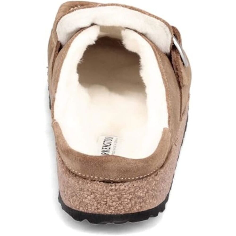 BIRKENSTOCK Womens Beige Buckley Round Toe Slip On Leather Clogs Shoes 36 - Picture 2 of 3
